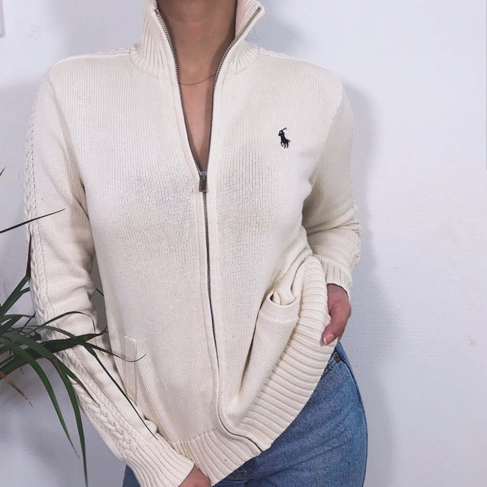 White Ralph Lauren Zip Up
